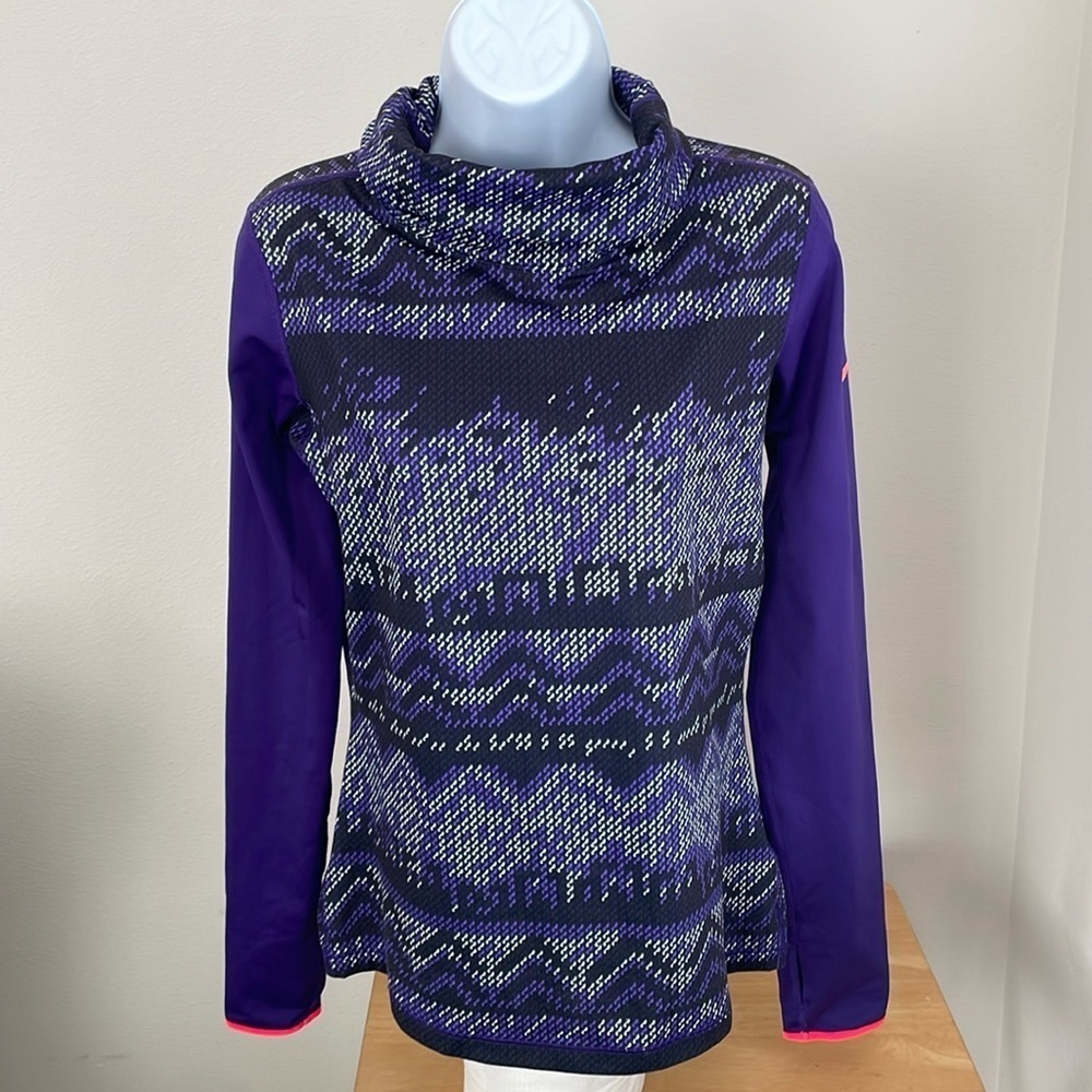 Nike Pro Hyperwarm Nordic Dri Fit Training Running Turtle Neck Shirt Sz Medium